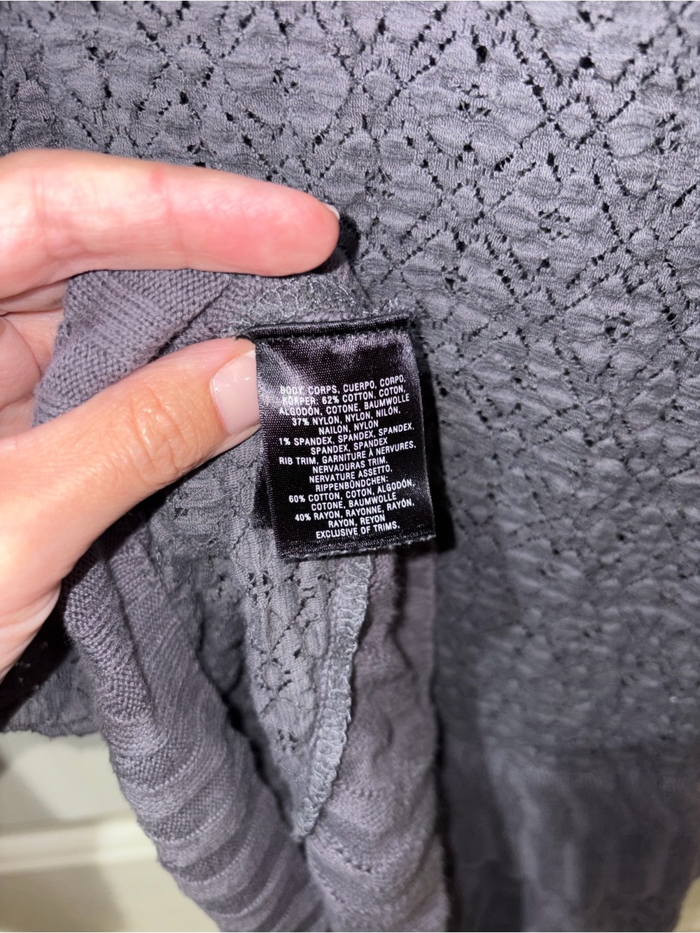 Anthropologie Deletta Charcoal Textured Knit Sweater - Picture 8 of 8